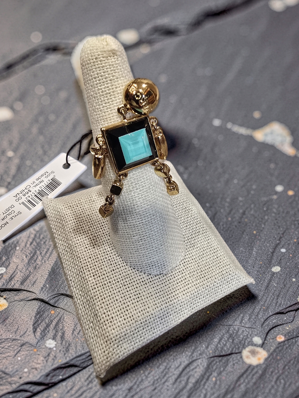 Marc By Marc Jacobs Robot Ring Jade Green 6 NWT